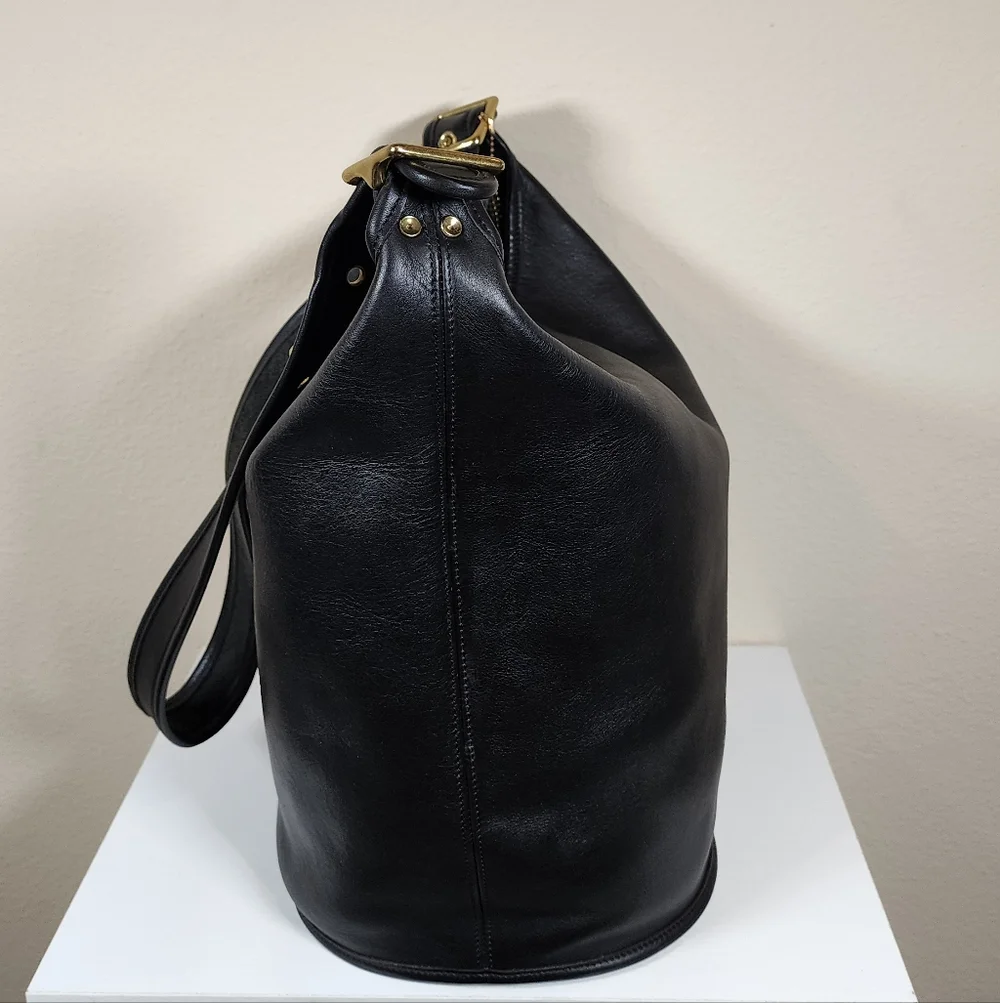 Vintage Coach Black Duffle Sac #9085 - Picture 9 of 13